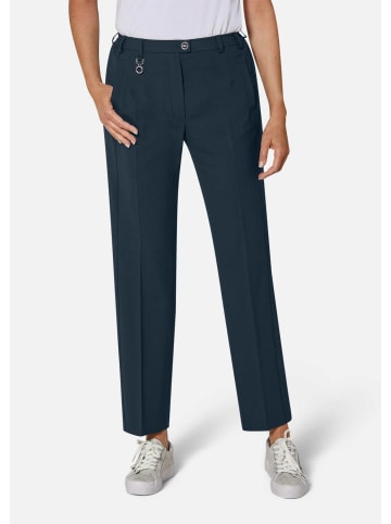 GOLDNER Elegante Stretchhose mit Bügelfalten in marine