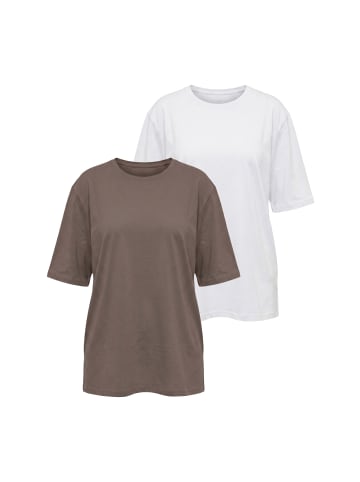 Ulla Popken Shirt in dunkles taupe