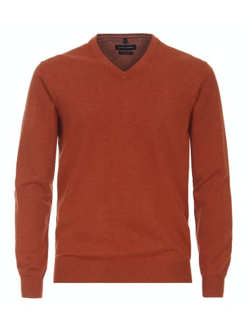 CASAMODA Pullover mit V-Ausschnitt uni 004430 in Orange