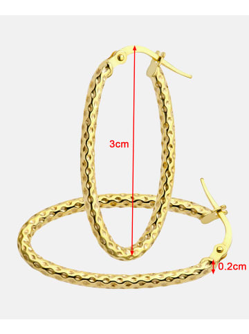 Vanlere Creolen aus 375 Gelbgold