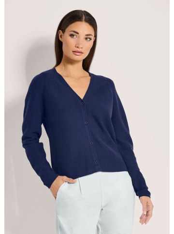 MADELEINE Strickjacke mit V-Ausschnitt in nachtblau