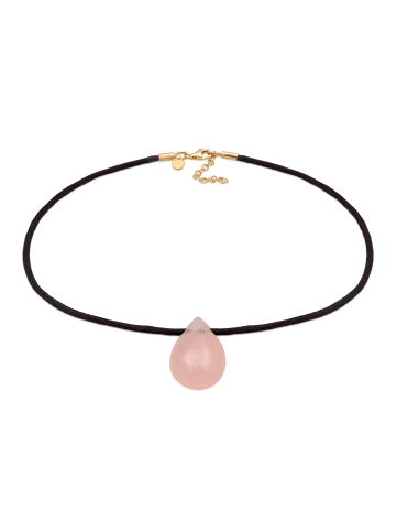 Elli Halskette 925 Sterling Silber Tropfen in Rosa