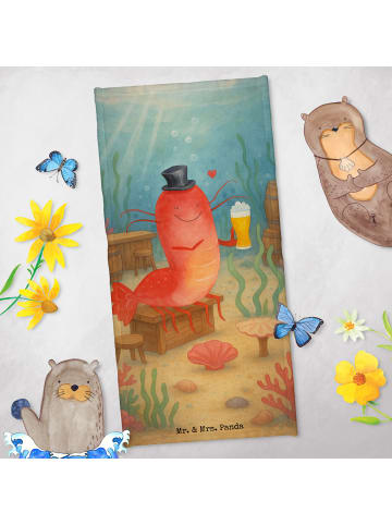 Mr. & Mrs. Panda Handtuch Hummer Weizen Design ohne Spruch in Weiß