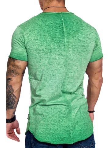 Amaci&Sons Basic Oversize T-Shirt mit V-Ausschnitt SAN FRANCISCO in Mintgrün