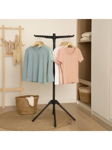 relaxdays Bügelwäscheständer in Weiß -  (H)143 x Ø 56 cm