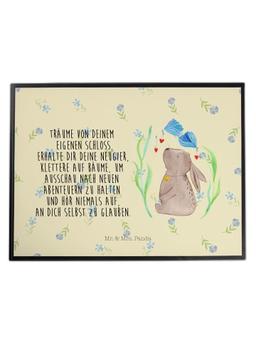 Mr. & Mrs. Panda Schreibunterlage Hase Blume mit Spruch in Blumig