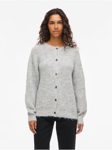 Vila Strickjacke in Medium Grey Melange