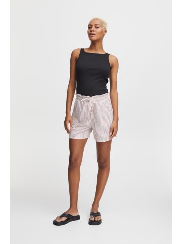 ICHI Shorts IHKATE Loose fit in Cloud Dancer Multi stripe AOP