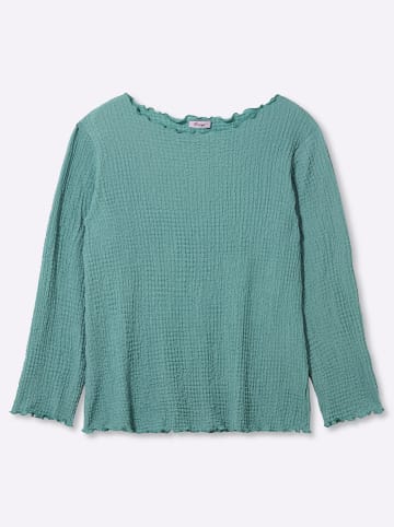 sheego Langarm-Shirt in salbei