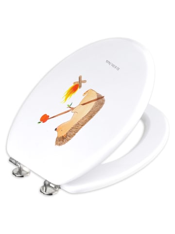 Mr. & Mrs. Panda Toilettendeckel Igel Grillen ohne Spruch in Weiß