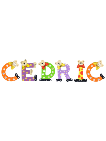 Playshoes Deko-Buchstaben "CEDRIC" in bunt