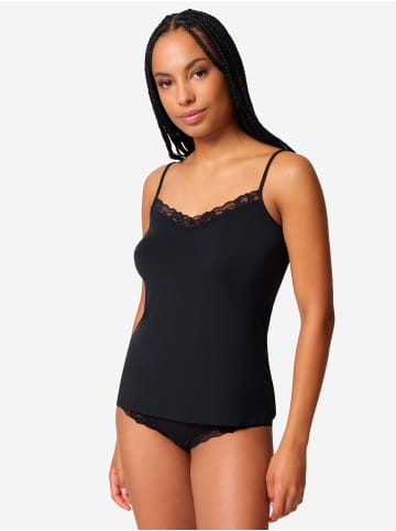 Skiny Spaghettitop Modal Lace in Black
