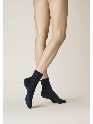 Kunert Socken Sensual Cotton Rollrand in Marine