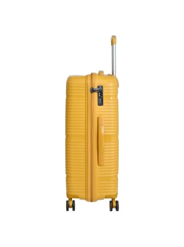D&N Travel Line 4200 - 4-Rollen-Trolley M 67 cm (darkblue) in gelb