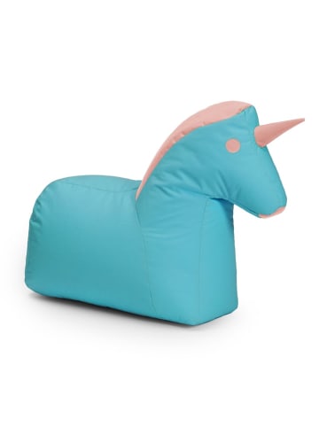 Lumaland LUMALAND Kindersitzsack Animal Line Einhorn - Türkis/Pastell Pink