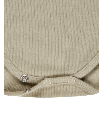 Sterntaler Langarm-Body Rippjersey in steingrau