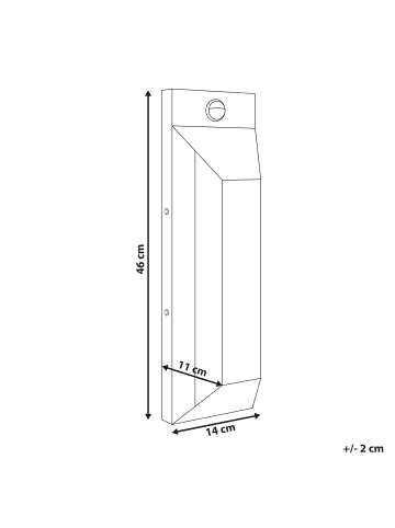Beliani Wandleuchte für den Außenbereich MAWZA in Schwarz