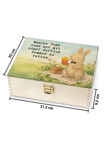 Mr. & Mrs. Panda Tee Box Hase Pommes Design mit Spruch in Weiß