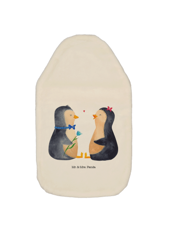 Mr. & Mrs. Panda Wärmflasche Pinguin Pärchen ohne Spruch in Weiß