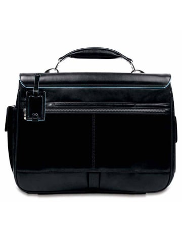 Piquadro Blue Square Aktentasche Leder 43 cm Laptopfach in schwarz