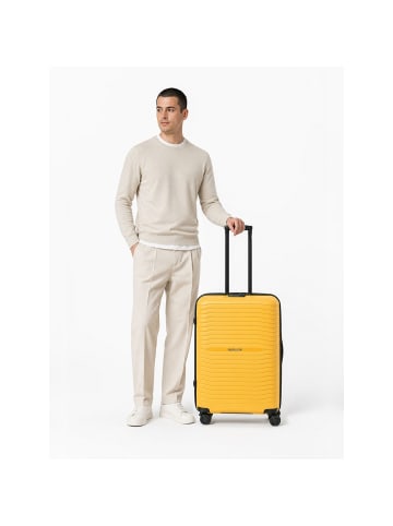 Shine 4 Rollen Trolley 66 cm mit Dehnfalte yellow