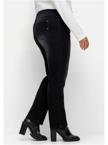 sheego Schmale Jeans in black Denim