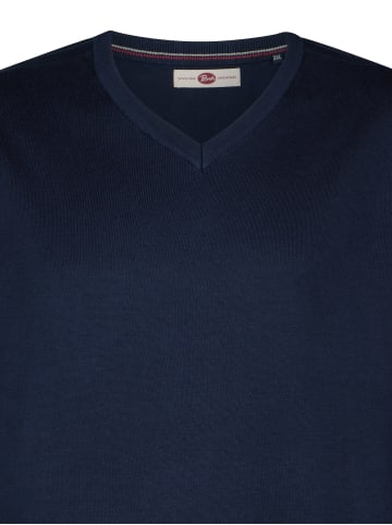 Petrol Industries Strickpullover mit V-Ausschnitt in großen Größen millgate in Blau