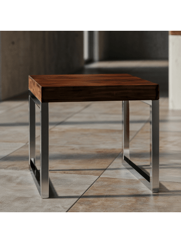 KADIMA DESIGN Beistelltisch GUNA Massiv-Holz Wohnzimmer-Tisch