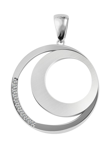 Adeliás Damen Anhänger aus 925 Silber mit Zirkonia in gelb