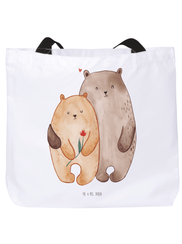 Mr. & Mrs. Panda Tasche Bären Liebe ohne Spruch in Weiß