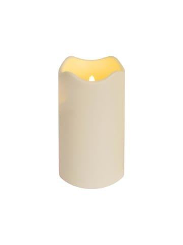 STAR Trading Kerze Paul, Stumpenkerze, Beige, LED, Timer, Dämmerungssensor, Gelb, A