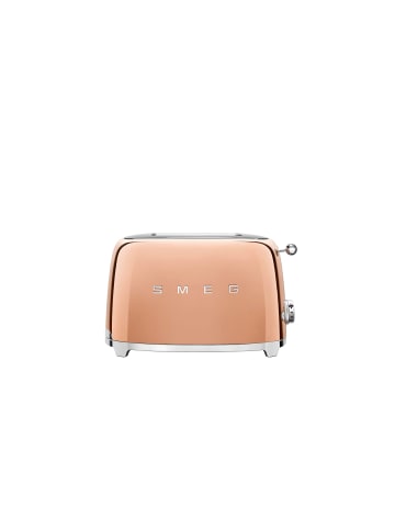 Smeg 2-Schlitz-Toaster 50's Retro Style in Rose-Gold