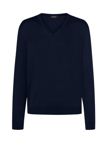 März V-Pullover Superwash Classic Fit in Navy