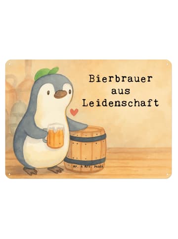 Mr. & Mrs. Panda Blechschild Bierbrauer Leidenschaft Design mit ... in Weiß