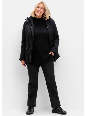 sheego Softshellhose in schwarz