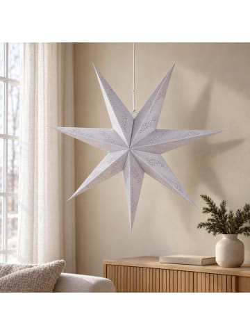 Home&Styling Collection Papierstern, 7-zackig in Silbern, (B) 15 x (H) 60 x (L) 60 cm