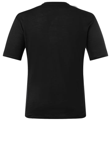 super.natural Merino T-Shirt mit Softshell in schwarz