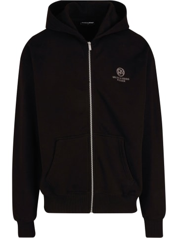 PEGADOR PEGADOR Zip-Kapuzenpullover in washed black