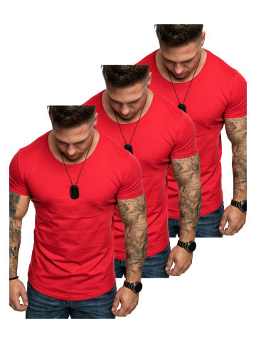 Amaci&Sons 3er-Pack T-Shirts 3. TACOMA in (3x Rot)