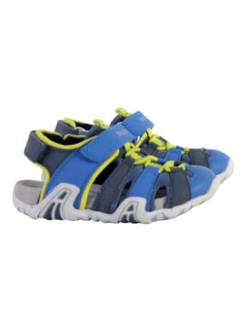 Geox Flache Ledersandale für Kinder von Kraze Blau