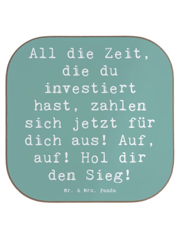 Mr. & Mrs. Panda Untersetzer Tasse Spruch Sportliche Wettkämpfe ... in Meeresbrise