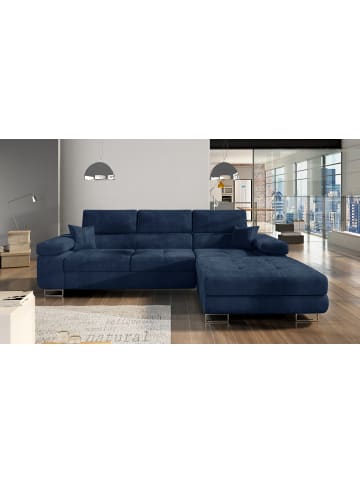 MF Design Amanda Recamiere Rechts in Navyblau -  (L) 203 x (B) 289 x (H) 85 cm