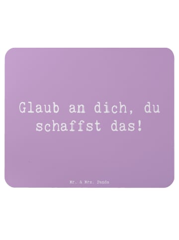 Mr. & Mrs. Panda Mauspad Spruch Schulanfang Glaube mit Spruch in Lavendeltraum
