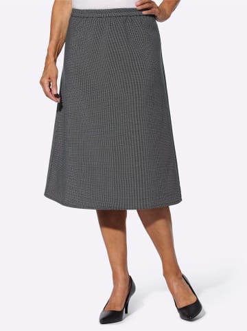 WITT WEIDEN Rock in schwarz-hellgrau-gemustert