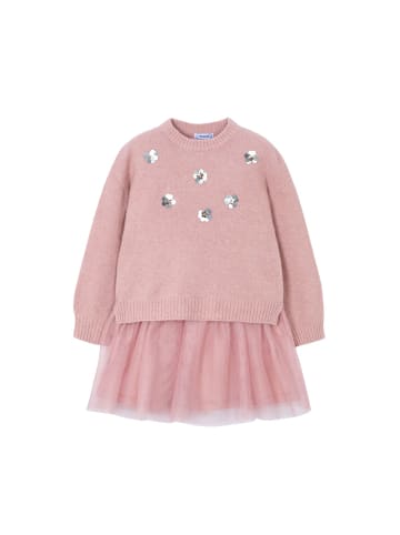 Mayoral Kleid und Pullover festlich in rouge