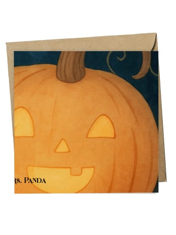 Mr. & Mrs. Panda Grußkarte Kürbis Maus Design ohne Spruch in Weiß