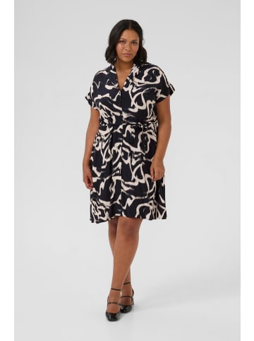 KAFFE curve Kleid KCmaren Regular fit in Black/Nature Organic Lines