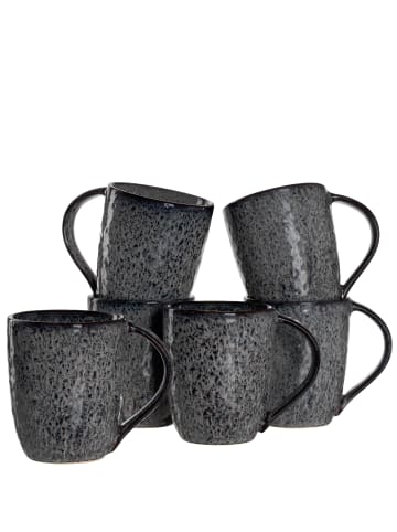 LEONARDO Keramiktasse MATERA 6er-Set 430 ml anthrazit