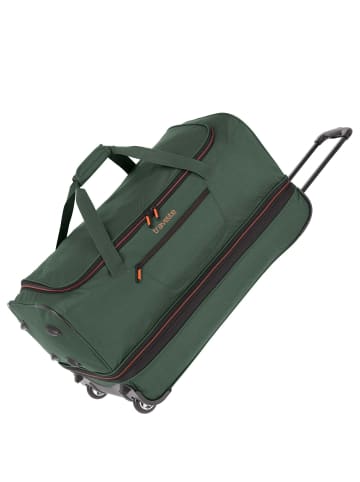 travelite Basics - Rollenreisetasche 98/119L 70 cm erw. (bordeaux) in dunkelgrün
