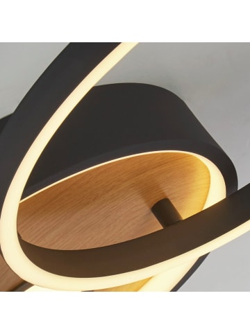 Licht-Erlebnisse Deckenlampe EEK G (B)42 x (L)89 x (H)8 cm in Schwarz Braun